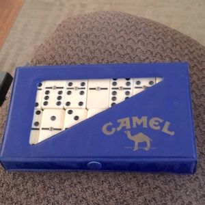 Vintage Camel Cigarette Promotional Double-Six Travel Dominoes Set Collectable